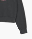 W SMALL CLASSIC LOGO CROP SWEATSHIRT IN CHARCOAL GREY image 10