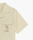 KIDS SEERSUCKER HALF SHIRT IN LIGHT BEIGE image 10