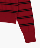 W STRIPE KNIT CARDIGAN IN RED image 10