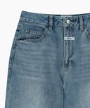 W SLIM BOOT-CUT DENIM PANTS IN LIGHT BLUE image 10