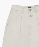W LOW-WAIST TUCK WIDE DENIM PANTS IN ECRU image 12