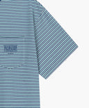 SMALL CLASSIC LOGO STRIPE RINGER TEE IN BLUE image 10