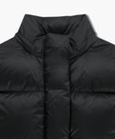 W CIRCLE LOGO CROP HOODED DOWN VEST IN BLACK image 10