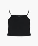 W CRINKLE SLEEVELESS + CARDIGAN SET IN BLACK image 10