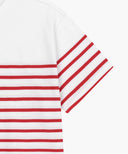 BLOCK STRIPE TEE IN RED image 10