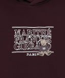 DOODLE CLASSIC BEAR HOODIE IN BURGUNDY image 15