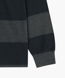 WASHED DENIM COLLAR LONG SLEEVE TEE IN CHARCOAL GREY image 10