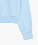 W FLOWER CLASSIC LOGO CROP SWEATSHIRT IN SKY BLUE image 10