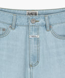 W SUMMER SEMI WIDE DENIM PANTS IN LIGHT BLUE image 13