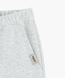 W BASIC FOLD-OVER SWEAT PANTS IN LIGHT HEATHER GREY image 16