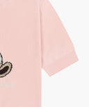 W DOODLE BEAR HALF KNIT PULLOVER IN LIGHT PINK image 10