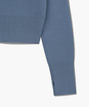 W CLASSIC LOGO CROP KNIT IN ASH BLUE image 10