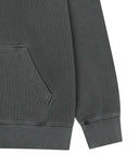 CLASSIC LOGO DYEING HOODIE ZIPUP IN CHARCOAL GREY image 10