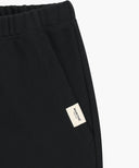 W BASIC FOLD-OVER SWEAT PANTS IN BLACK image 9