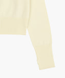 W SMALL CLASSIC LOGO CROP KNIT PULLOVER IN IVORY image 11