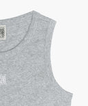 W RIBBON CLASSIC LOGO SLEEVELESS IN HEATHER GREY image 10