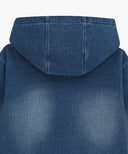 KIDS CLASSIC LOGO EMBROIDERY HOODIE ZIP-UP IN BLUE image 10