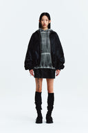 MATIN KIM LOGO COATING JUMPER IN BLACK image 18