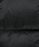 W CIRCLE LOGO CROP HOODED DOWN VEST IN BLACK image 11