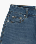 W SUMMER SEMI WIDE DENIM PANTS IN BLUE image 11