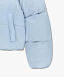 W REGULAR LOGO HOODED CROP DOWN JACKET IN LIGHT BLUE image 15