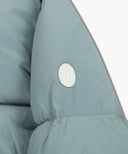 W WIDE COLLAR DOWN JACKET IN ASH BLUE image 11
