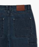 M DOUBLE KNEE CARPENTER DENIM PANTS IN DARK BLUE image 11