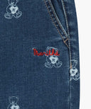 KIDS BEAR PRINTED DENIM PANTS IN DARK BLUE image 11
