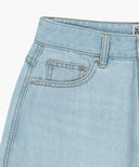 W SUMMER SEMI WIDE DENIM PANTS IN LIGHT BLUE image 14