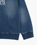 KIDS CLASSIC LOGO EMBROIDERY HOODIE ZIP-UP IN BLUE image 11