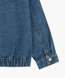KIDS CLASSIC LOGO DENIM ZIPUP JACKET IN BLUE image 11