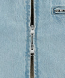 W CROP SHEARLING DENIM JACKET IN LIGHT BLUE image 11