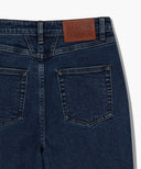 W HIGH-RISE FLARED DENIM PANTS IN BLUE image 11