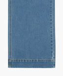 W LOW-WAIST TUCK WIDE DENIM PANTS IN BLUE image 11