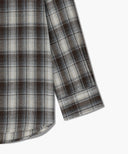 CLASSIC LOGO OMBRE CHECK SHIRT IN BROWN