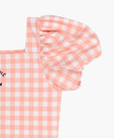 KIDS W CHECK SWIM SUIT IN PINK image 11