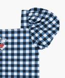 KIDS W CHECK SWIM SUIT IN NAVY image 11
