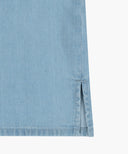 W SAILOR COLLAR SHORT SLEEVE CHAMBRAY SHIRT IN LIGHT BLUE image 11