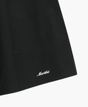 W COTTON WAIST WRINKLE SKIRT IN BLACK image 11