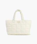 CLASSIC LOGO PADDING TOTE BAG IN IVORY image 10