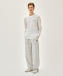 CLASSIC LOGO SWEAT PANTS IN LIGHT HEATHER GREY image 3