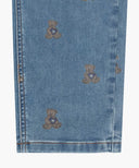 KIDS BEAR PRINTED DENIM PANTS IN BLUE image 12