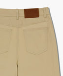 W COTTON CURVED LINE PANTS IN BEIGE image 11