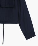 W CROP SHEER JACKET IN NAVY image 12