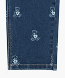KIDS BEAR PRINTED DENIM PANTS IN DARK BLUE image 12