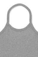 LABEL DETAIL HALTER TANK TOP IN GRAY image 3