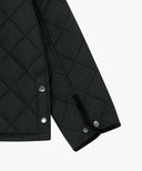 CORDUROY COLLAR QUILTED JACKET IN BLACK image 13