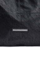 SIDE STRING LEATHER BIG SHOULDER BAG IN BLACK image 8