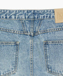 W LAYERED SKIRT DENIM PANTS IN LIGHT BLUE image 14