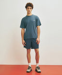 MARITHE SPORT NYLON HALF PANTS IN VINTAGE BLUE
